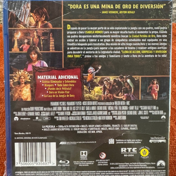 Dora La Ciudad Perdida Blu-ray - Pink Shirt Cover Art - Picture 2 of 3